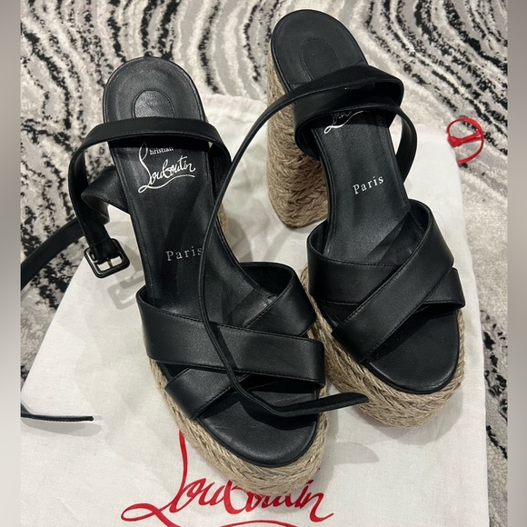 Christian Louboutin espadrille wedge sandals - Picture 5 of 5